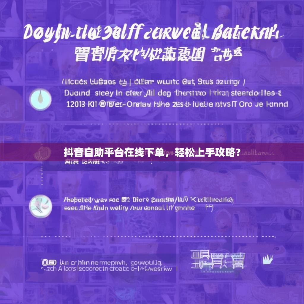 抖音自助平台在线下单，轻松上手攻略？