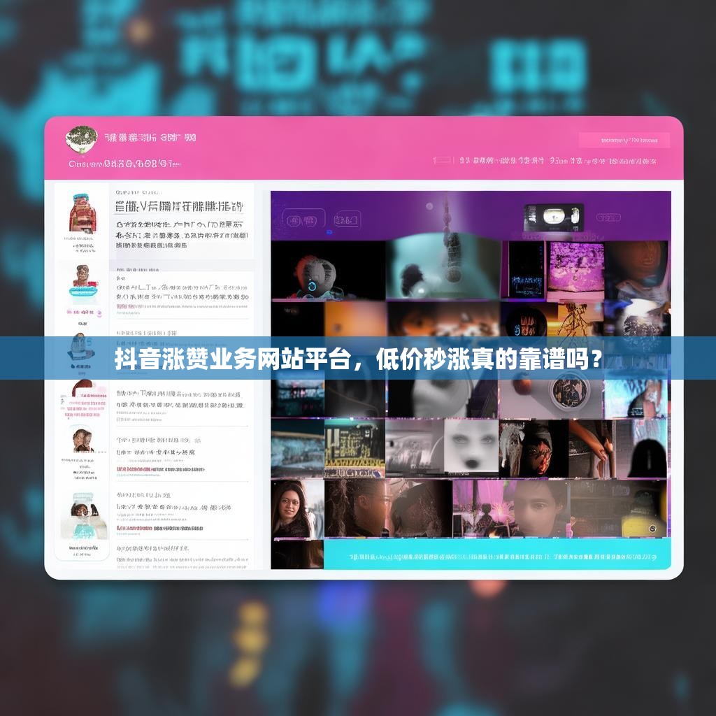 抖音涨赞业务网站平台，低价秒涨真的靠谱吗？