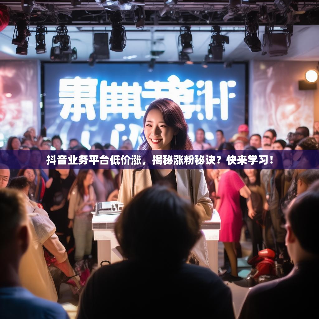 抖音业务平台低价涨，揭秘涨粉秘诀？快来学习！