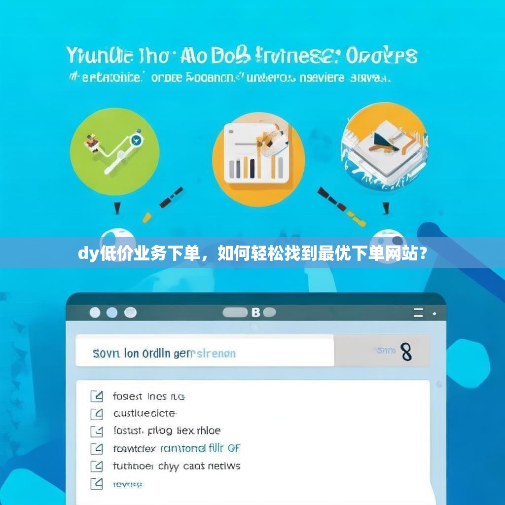 dy低价业务下单，如何轻松找到最优下单网站？