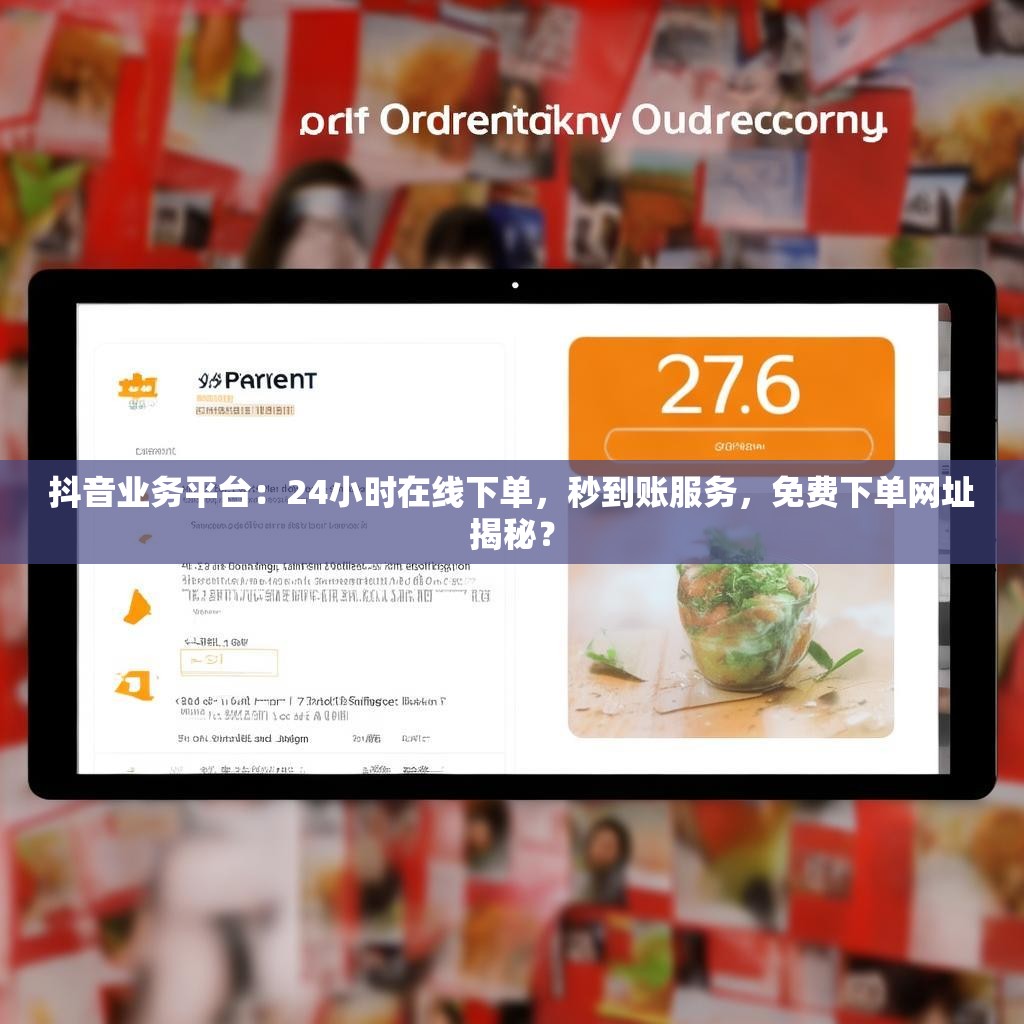 抖音业务平台：24小时在线下单，秒到账服务，免费下单网址揭秘？