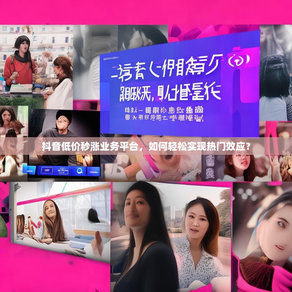 抖音低价秒涨业务平台，如何轻松实现热门效应？