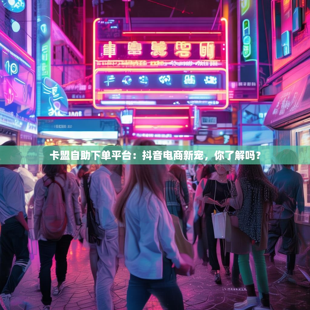 卡盟自助下单平台：抖音电商新宠，你了解吗？
