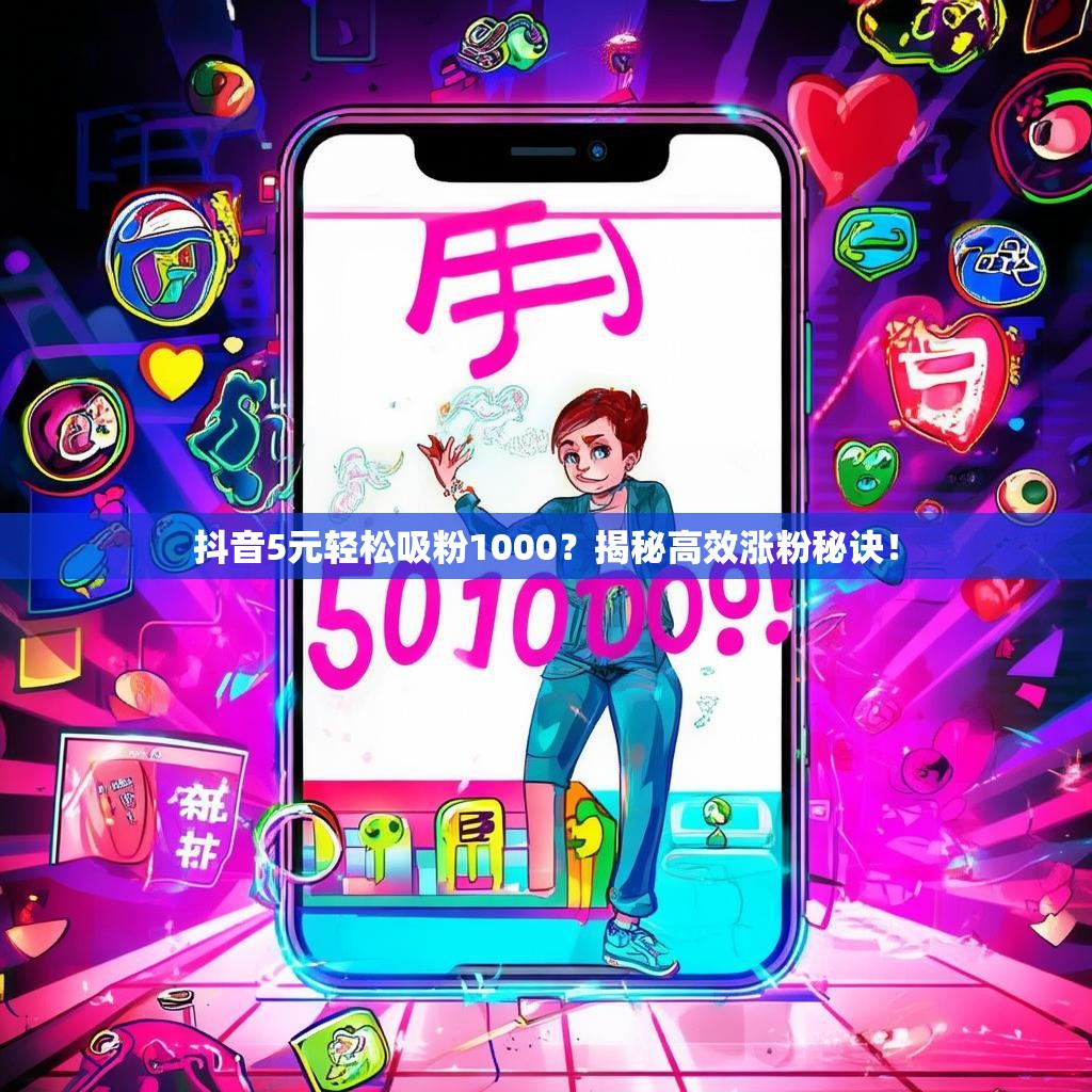 抖音5元轻松吸粉1000？揭秘高效涨粉秘诀！