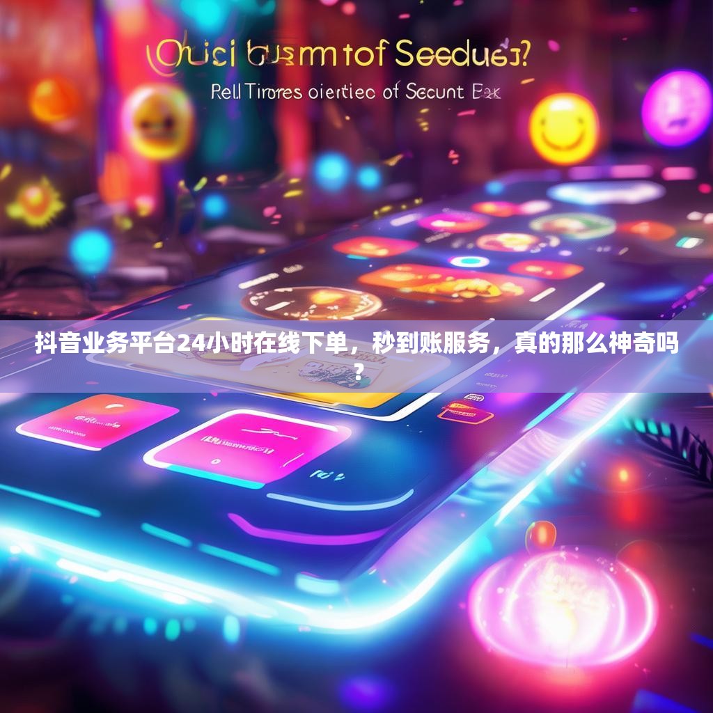 抖音业务平台24小时在线下单，秒到账服务，真的那么神奇吗？