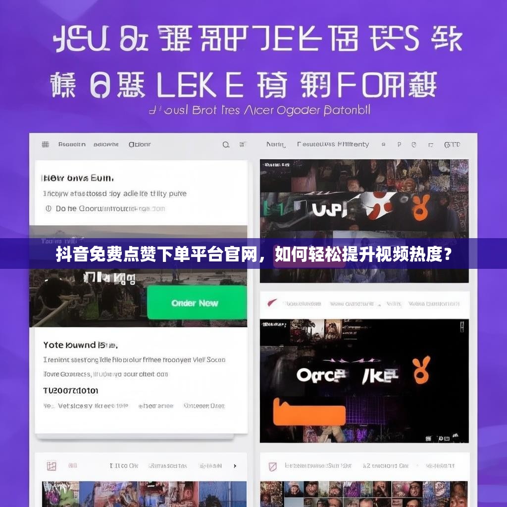 抖音免费点赞下单平台官网，如何轻松提升视频热度？