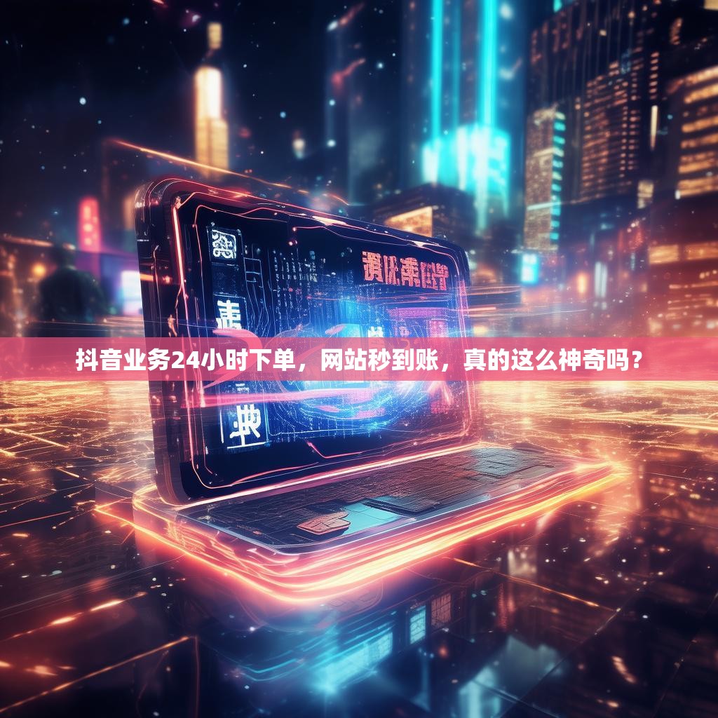 抖音业务24小时下单，网站秒到账，真的这么神奇吗？