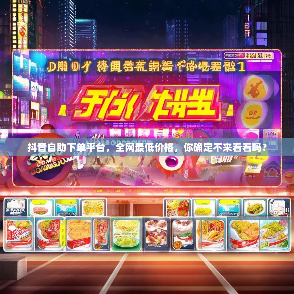 抖音自助下单平台，全网最低价格，你确定不来看看吗？