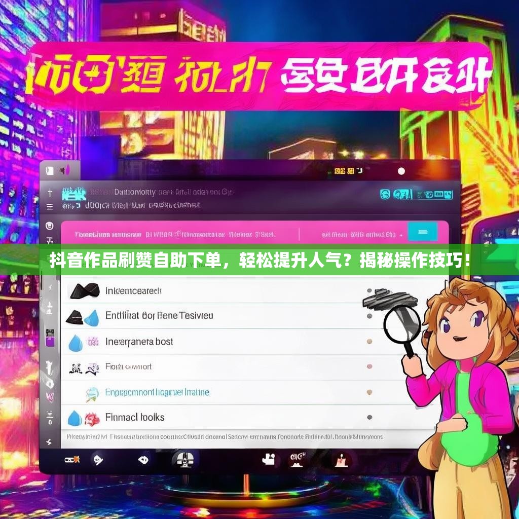 抖音作品刷赞自助下单，轻松提升人气？揭秘操作技巧！