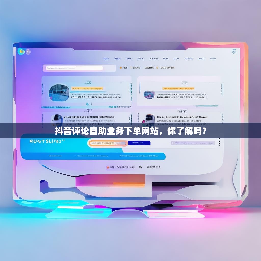 抖音评论自助业务下单网站，你了解吗？