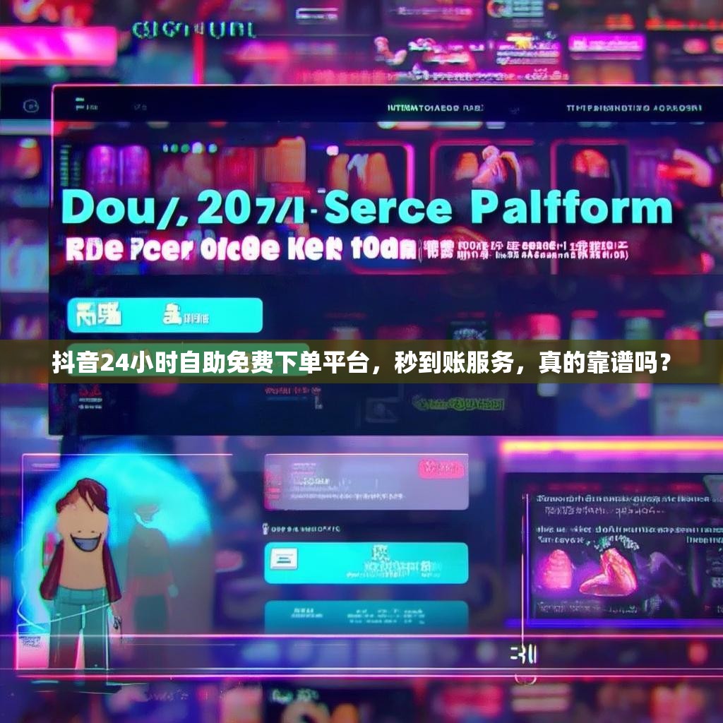 抖音24小时自助免费下单平台，秒到账服务，真的靠谱吗？