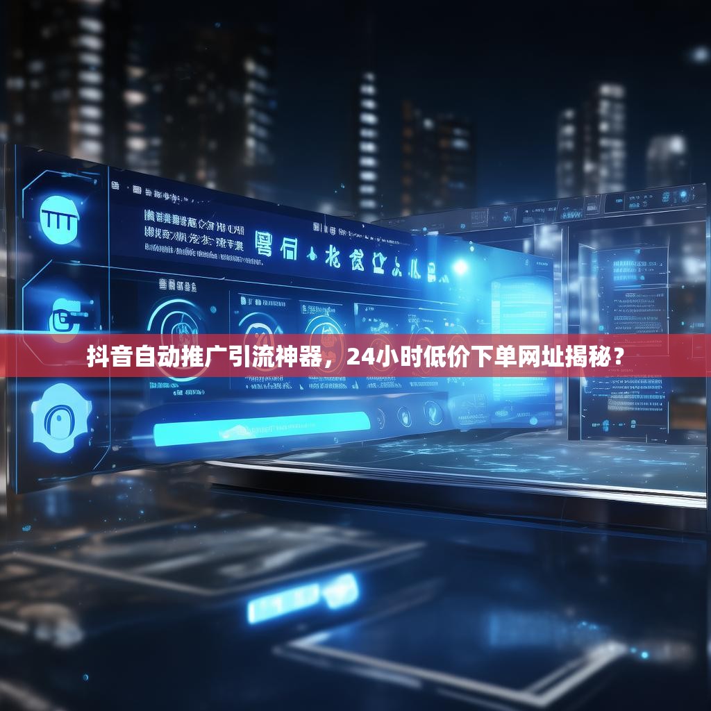 抖音自动推广引流神器，24小时低价下单网址揭秘？