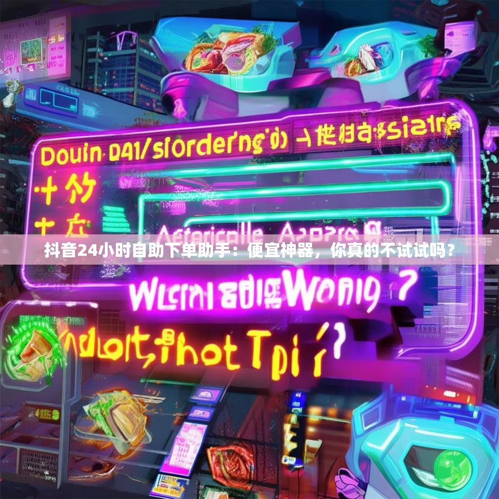 抖音24小时自助下单助手：便宜神器，你真的不试试吗？