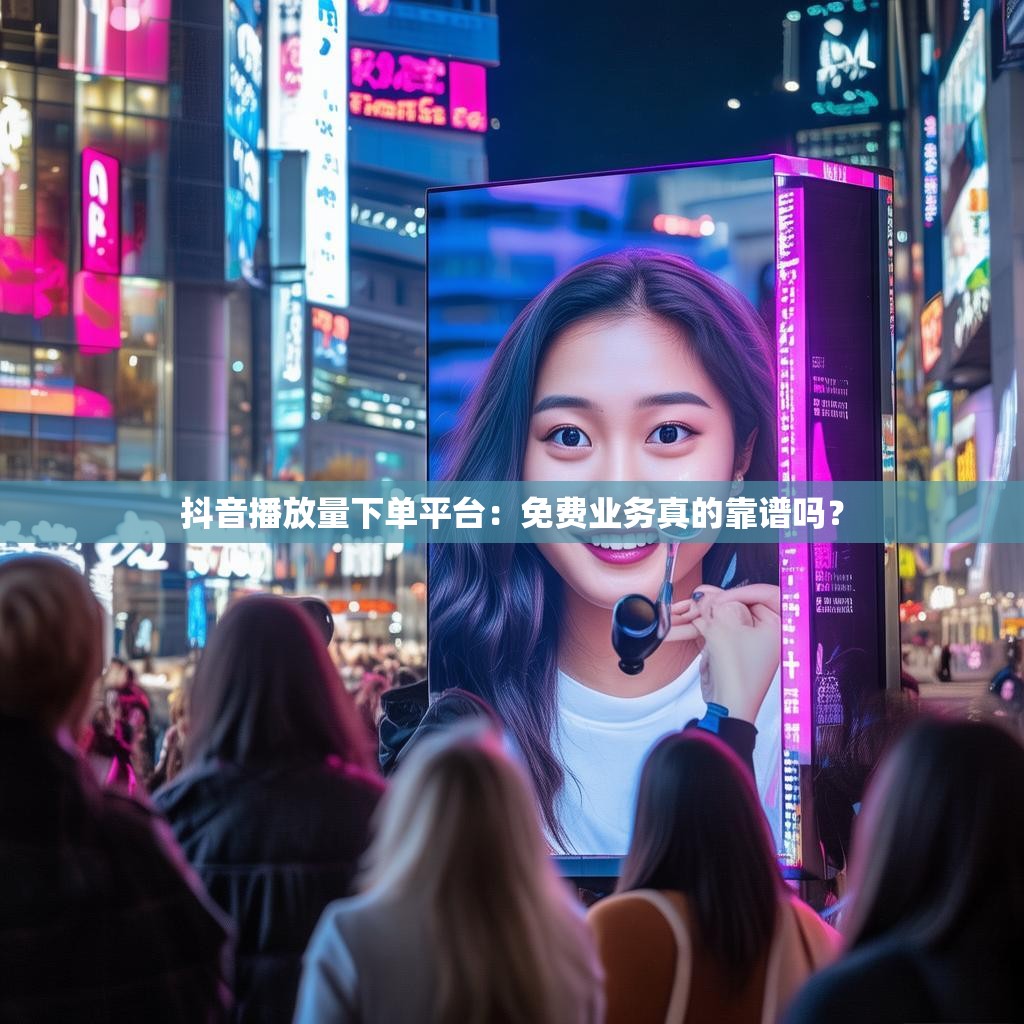 抖音播放量下单平台：免费业务真的靠谱吗？