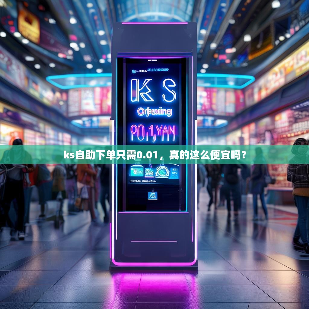 ks自助下单只需0.01，真的这么便宜吗？