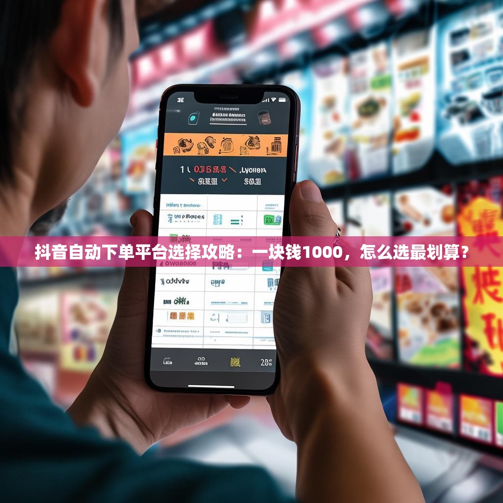 抖音自动下单平台选择攻略：一块钱1000，怎么选最划算？