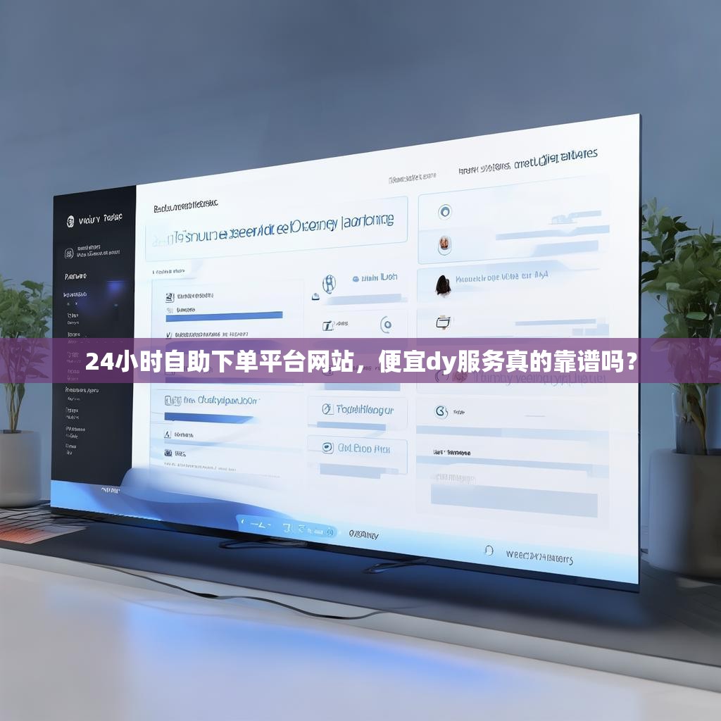 24小时自助下单平台网站，便宜dy服务真的靠谱吗？
