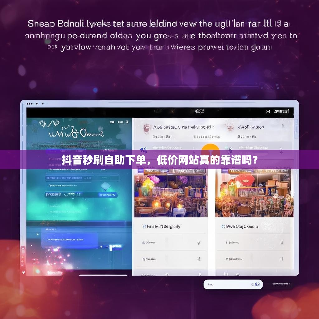 抖音秒刷自助下单，低价网站真的靠谱吗？
