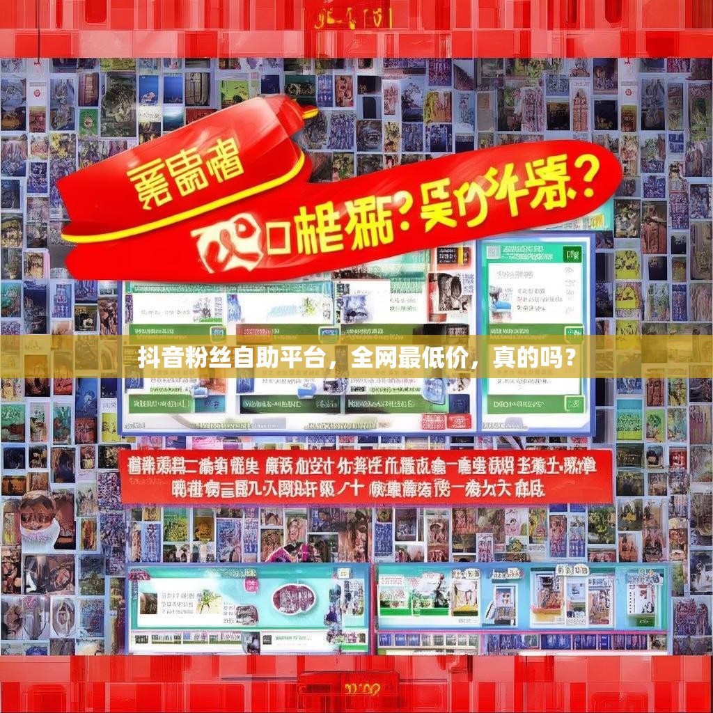 抖音粉丝自助平台，全网最低价，真的吗？