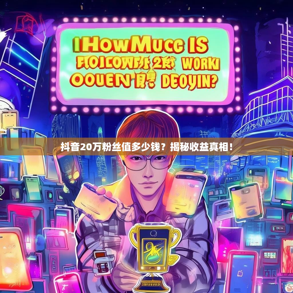 抖音20万粉丝值多少钱？揭秘收益真相！