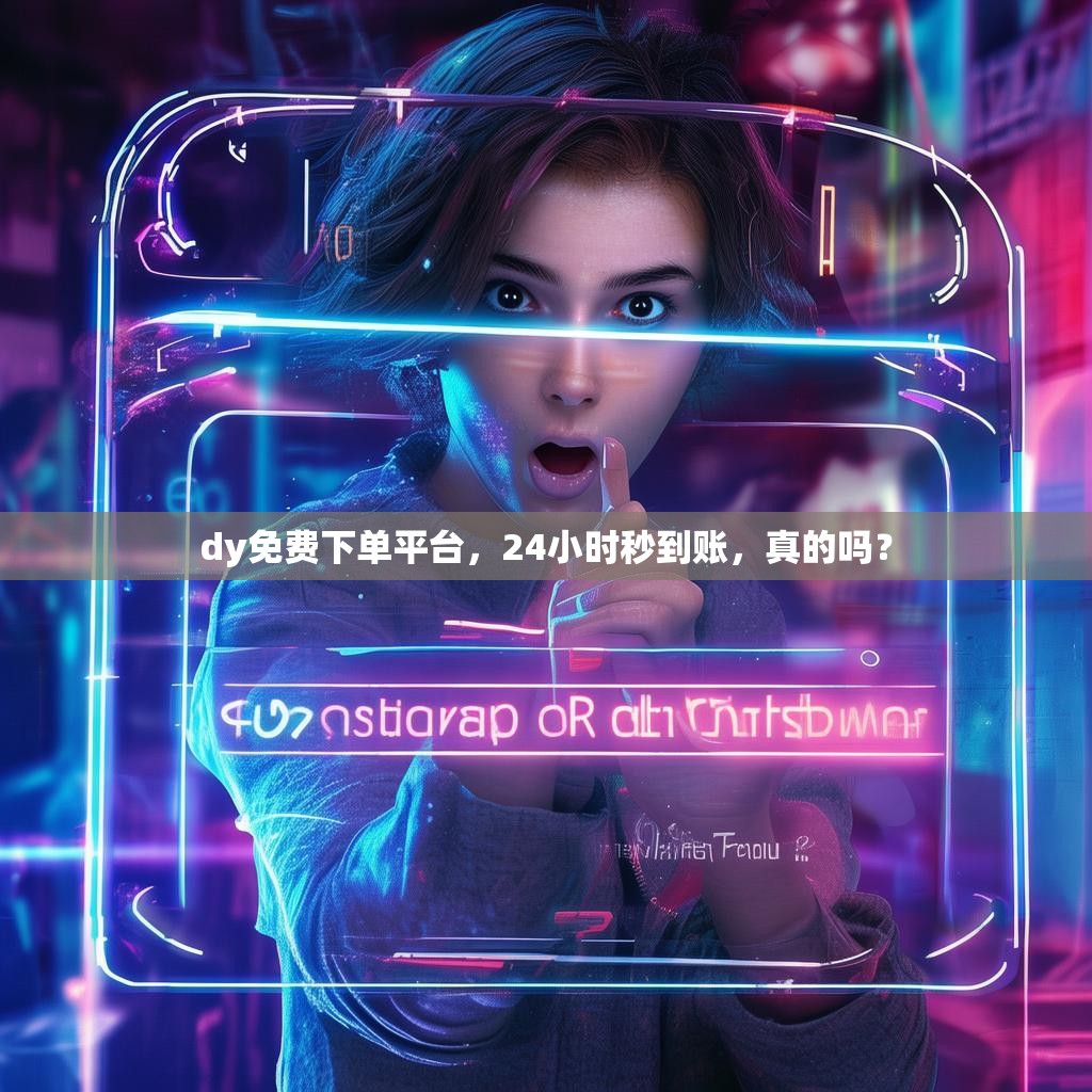 dy免费下单平台，24小时秒到账，真的吗？