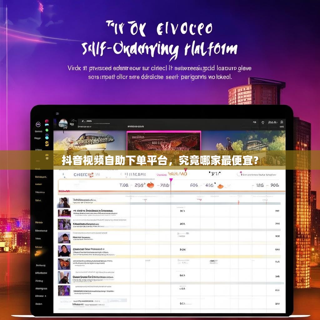 抖音视频自助下单平台，究竟哪家最便宜？