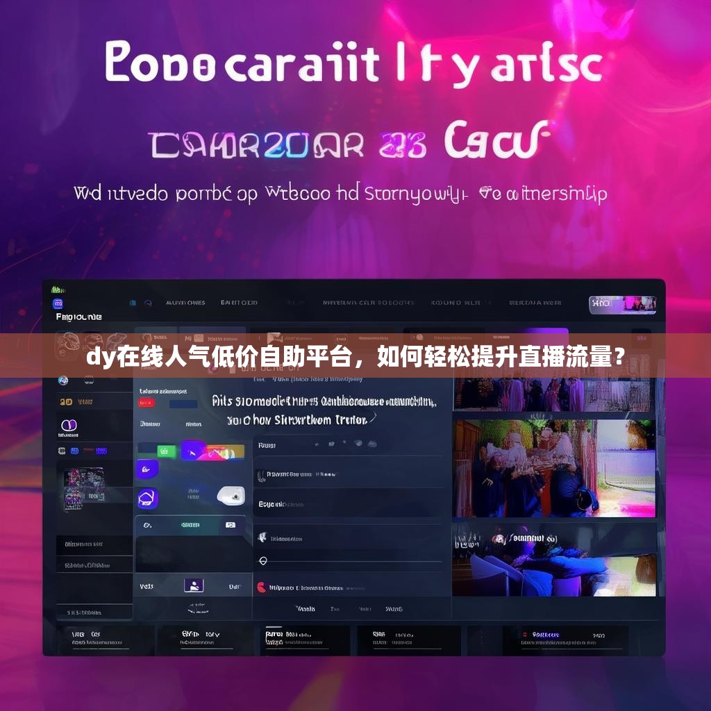 dy在线人气低价自助平台，如何轻松提升直播流量？
