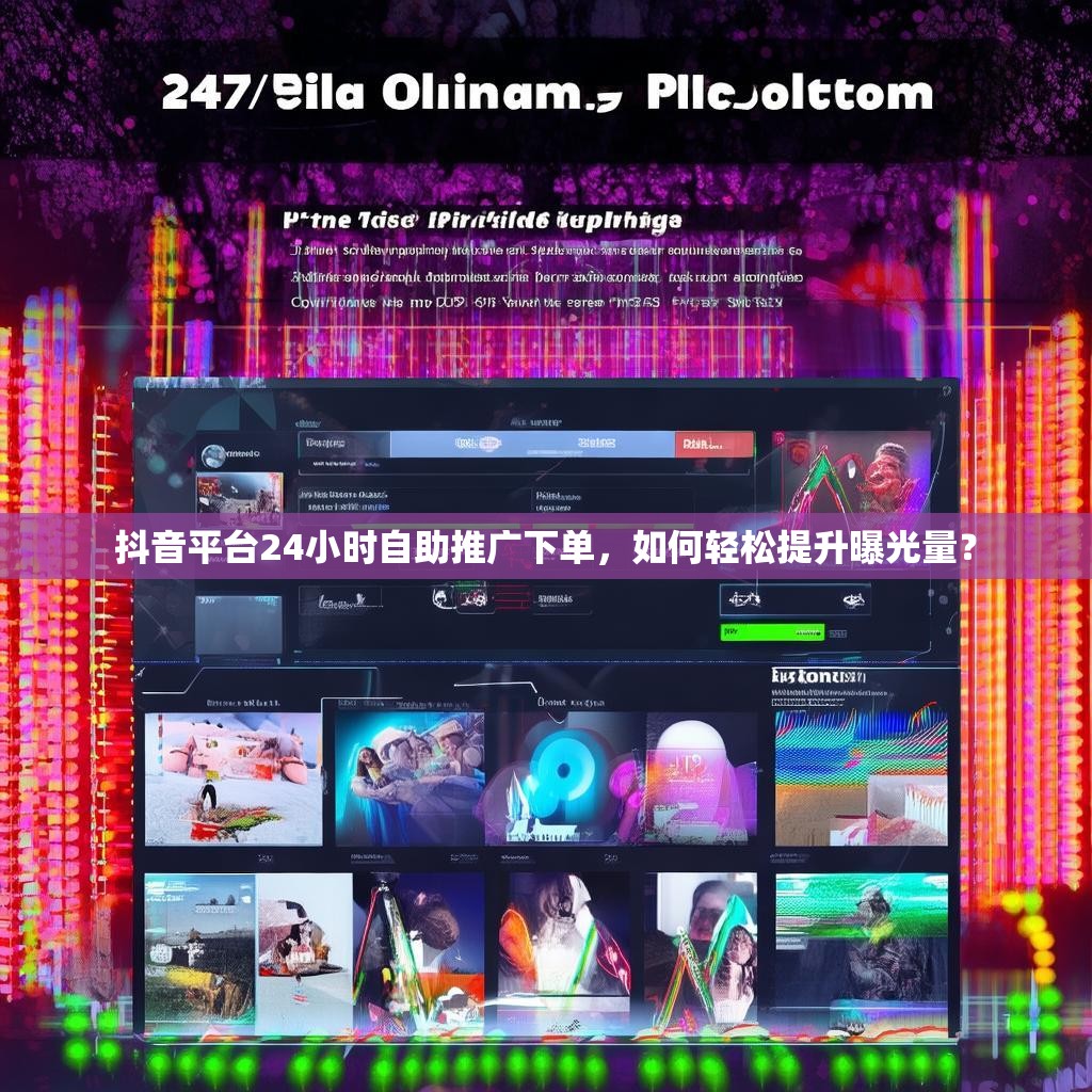 抖音平台24小时自助推广下单，如何轻松提升曝光量？
