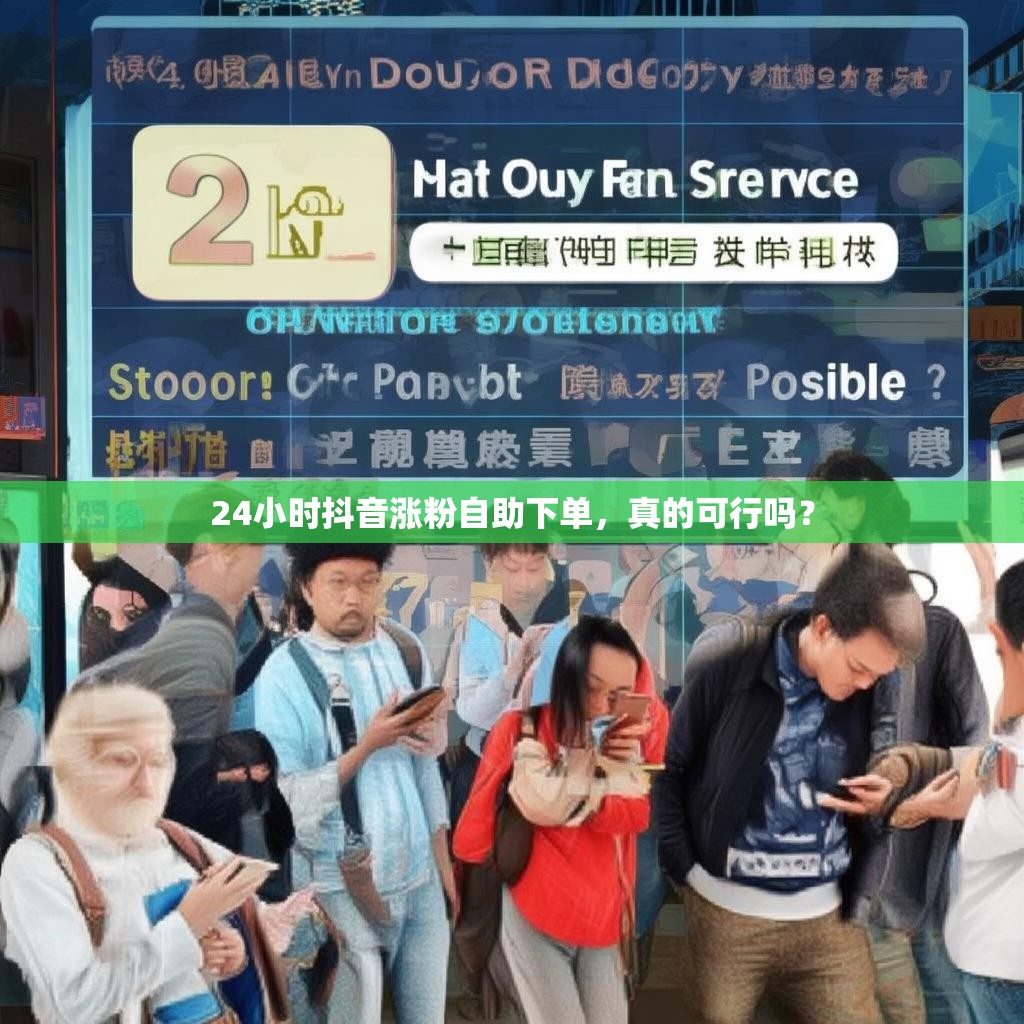 24小时抖音涨粉自助下单，真的可行吗？