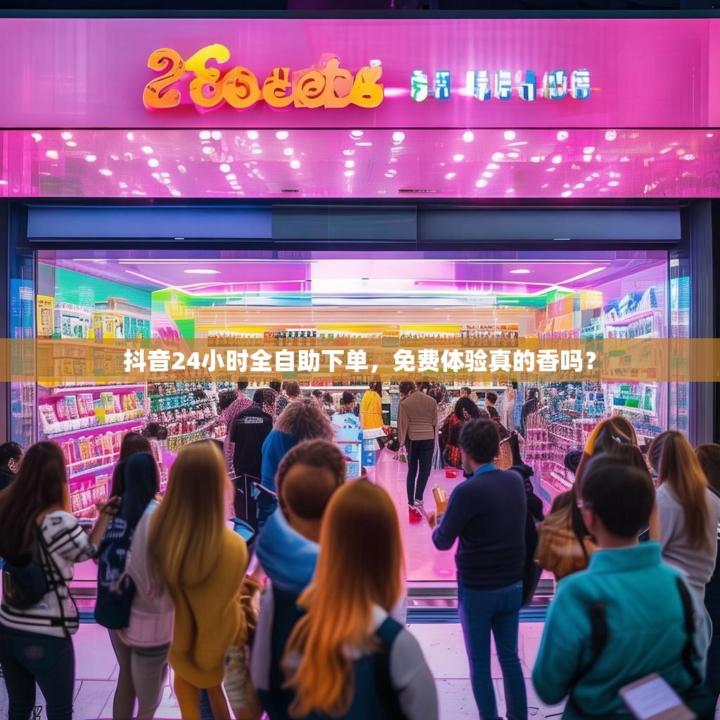 抖音24小时全自助下单，免费体验真的香吗？