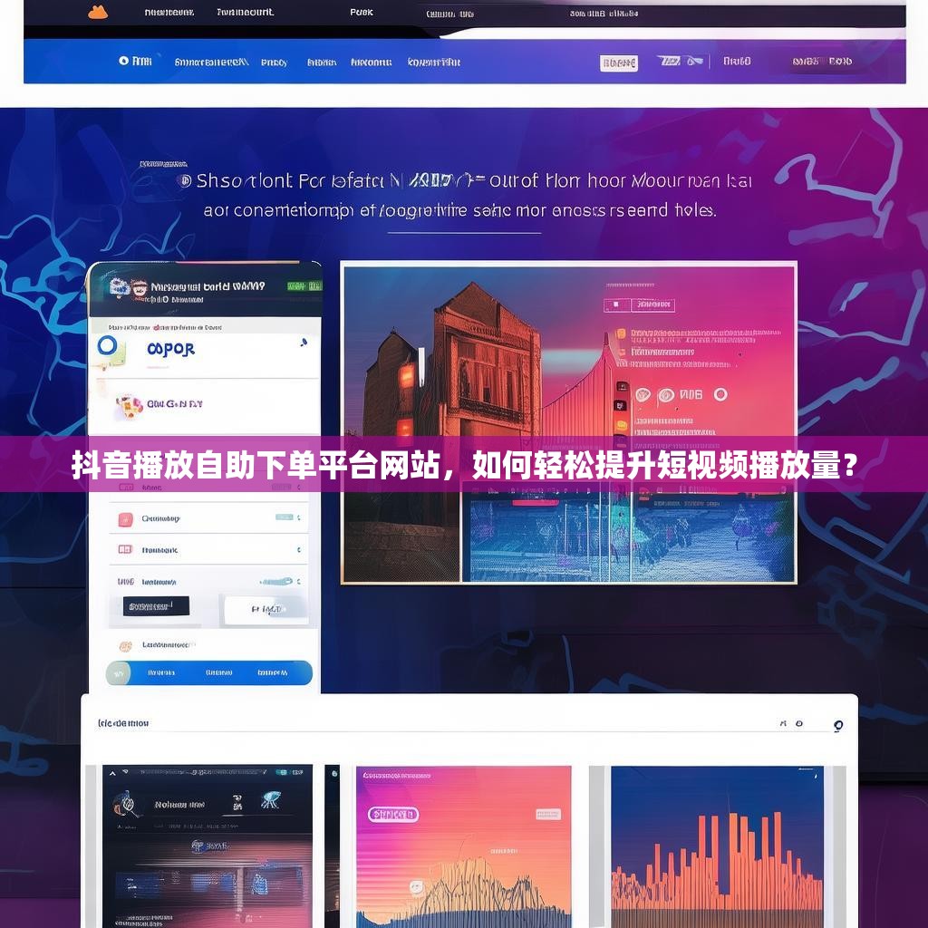 抖音播放自助下单平台网站，如何轻松提升短视频播放量？