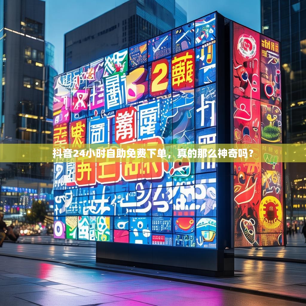抖音24小时自助免费下单，真的那么神奇吗？