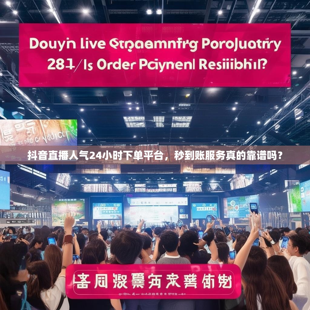 抖音直播人气24小时下单平台，秒到账服务真的靠谱吗？