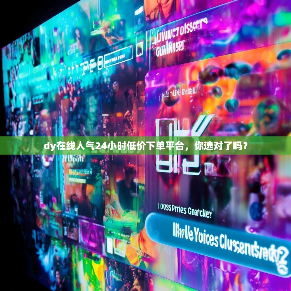 dy在线人气24小时低价下单平台，你选对了吗？