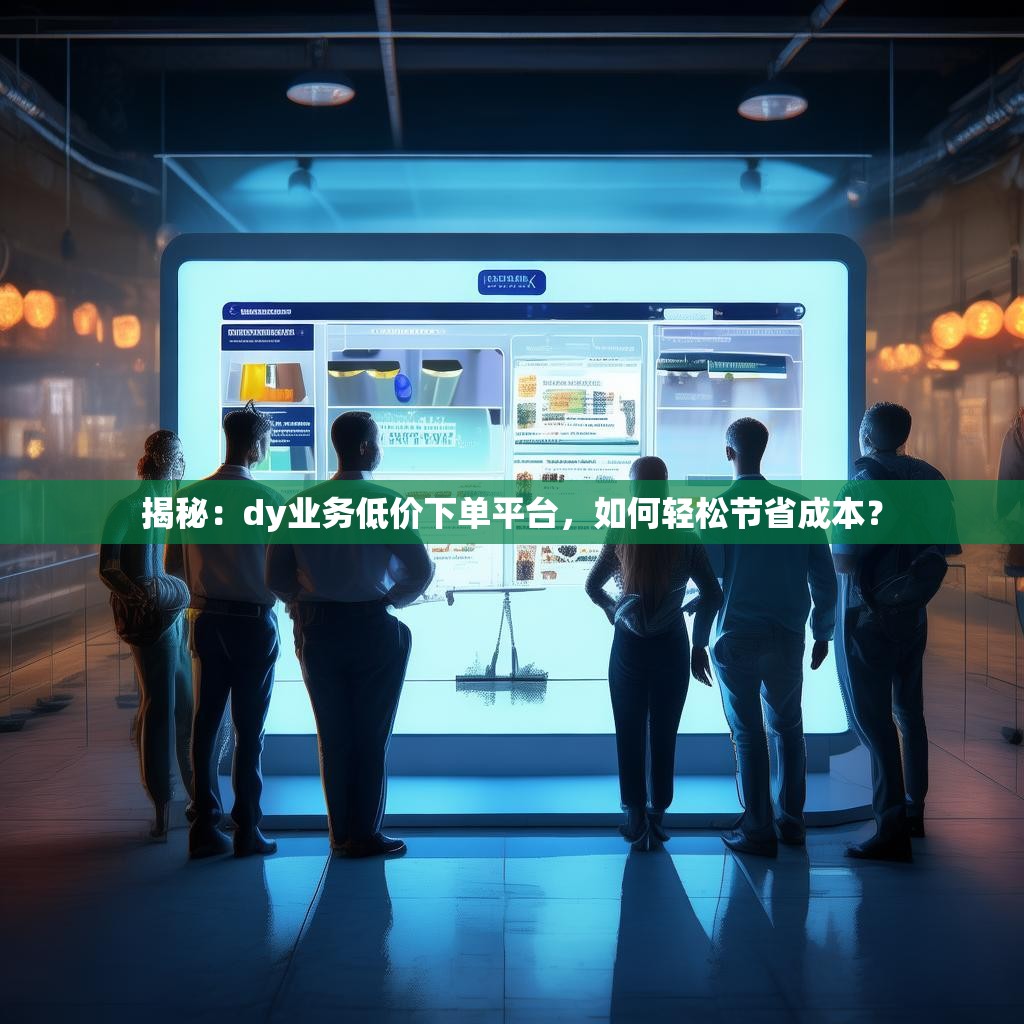 揭秘：dy业务低价下单平台，如何轻松节省成本？