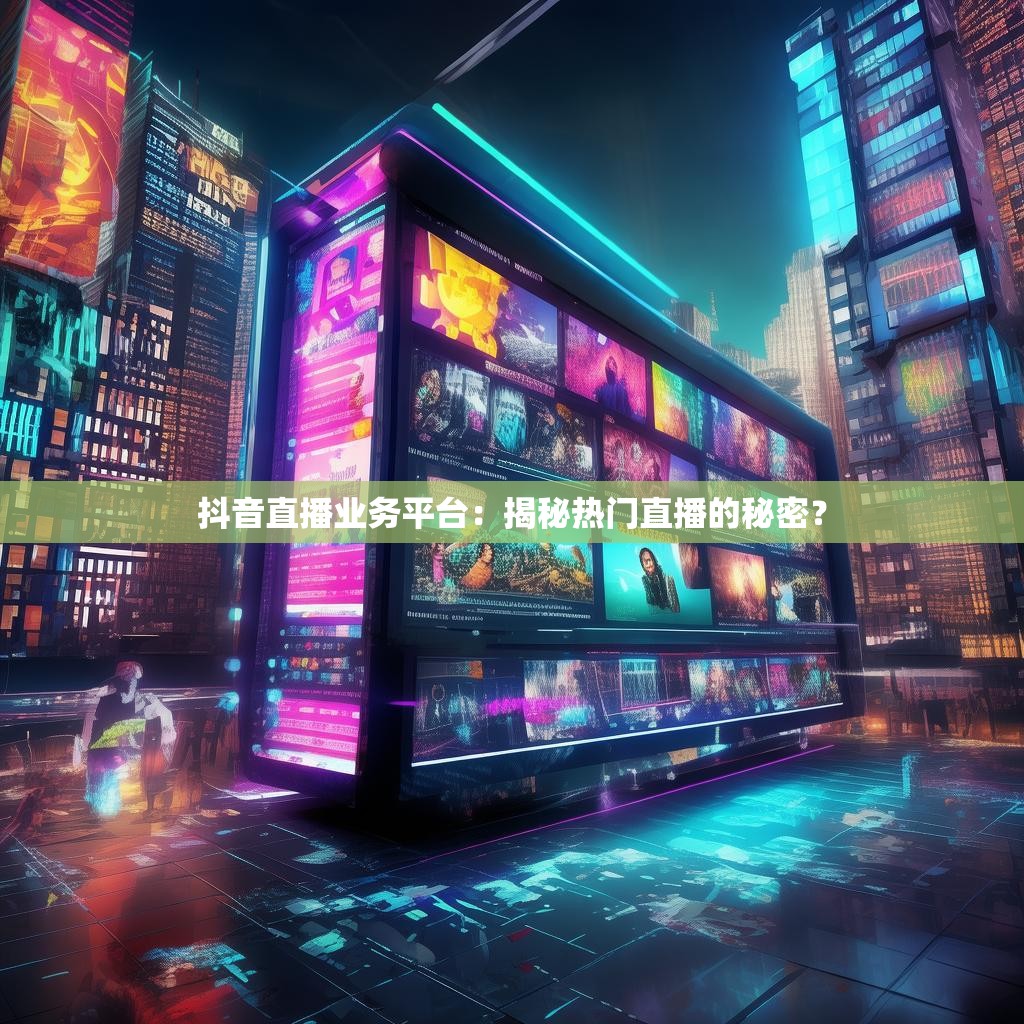 抖音直播业务平台：揭秘热门直播的秘密？