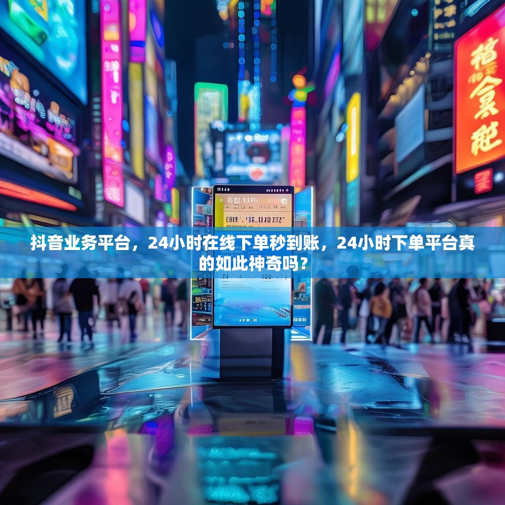 抖音业务平台，24小时在线下单秒到账，24小时下单平台真的如此神奇吗？