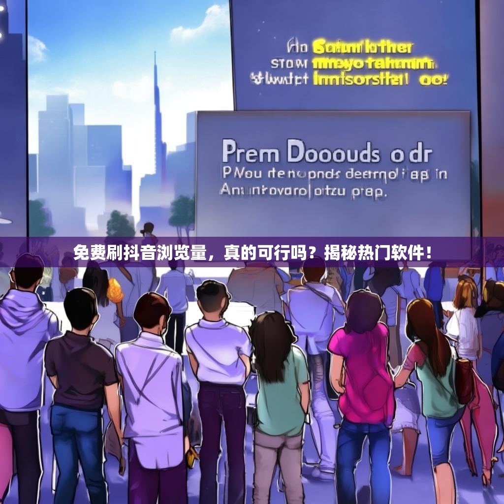 免费刷抖音浏览量，真的可行吗？揭秘热门软件！