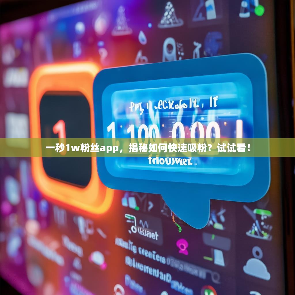 一秒1w粉丝app，揭秘如何快速吸粉？试试看！