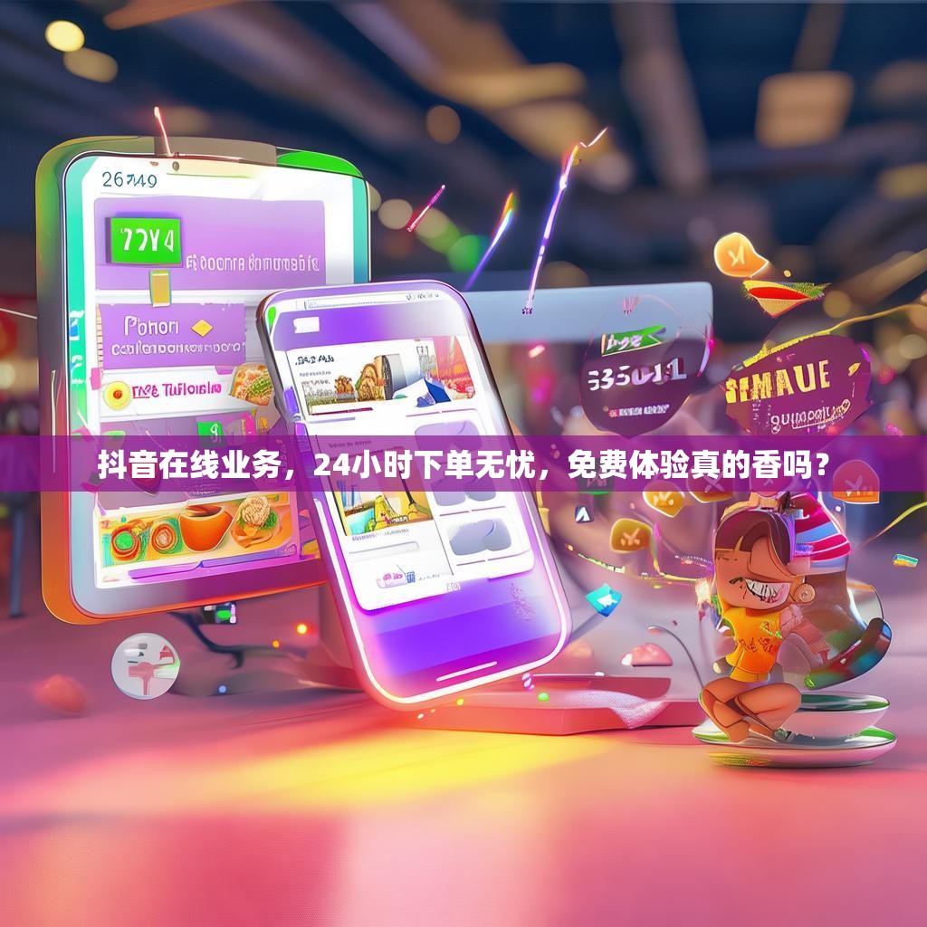 抖音在线业务，24小时下单无忧，免费体验真的香吗？