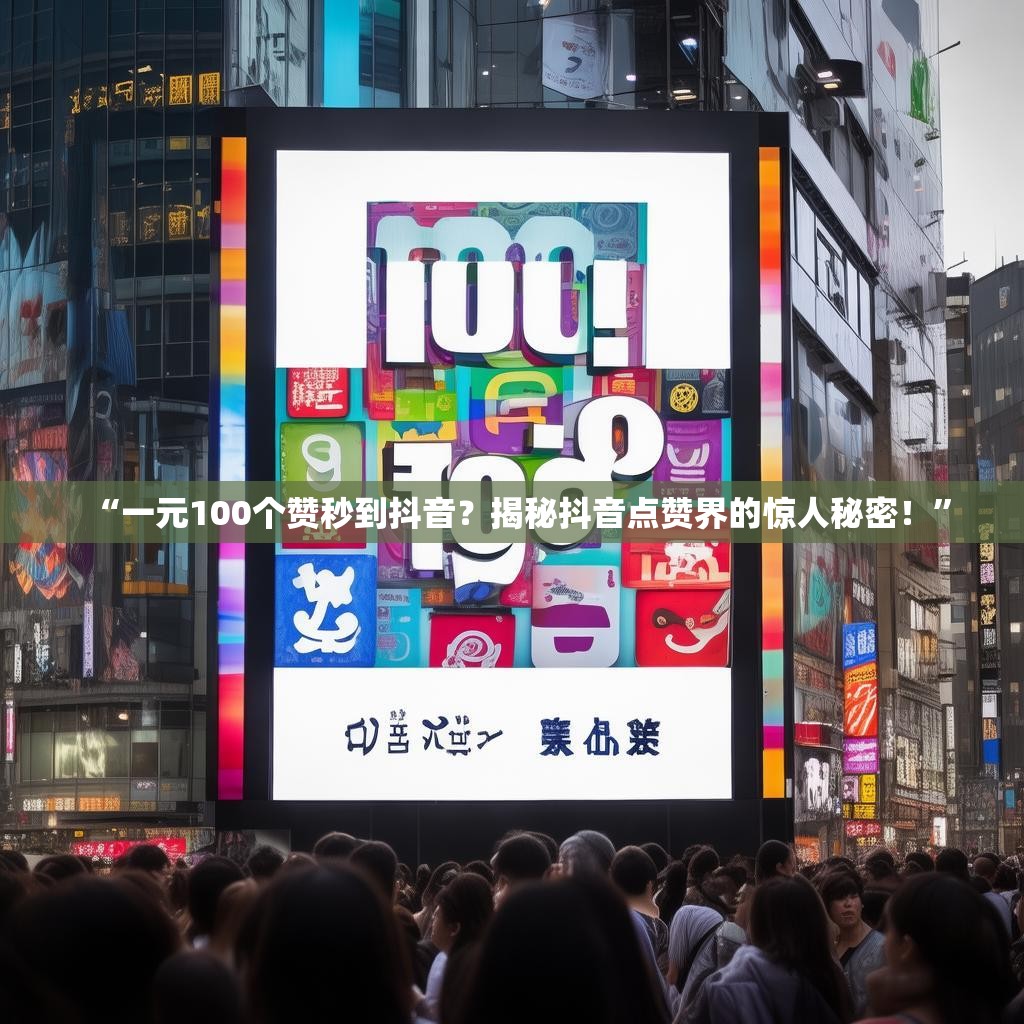 “一元100个赞秒到抖音？揭秘抖音点赞界的惊人秘密！”