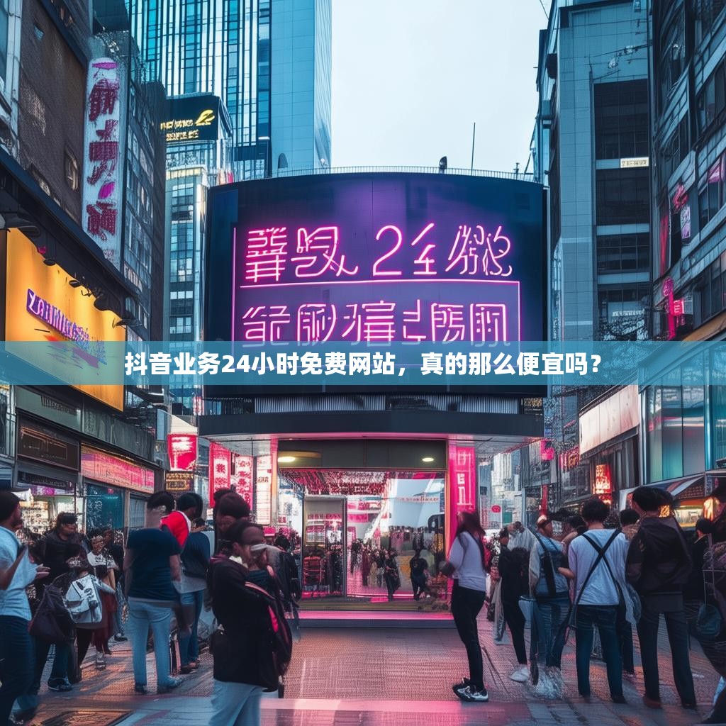 抖音业务24小时免费网站，真的那么便宜吗？