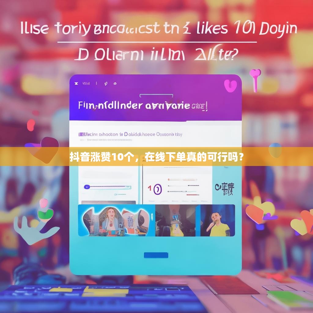 抖音涨赞10个，在线下单真的可行吗？