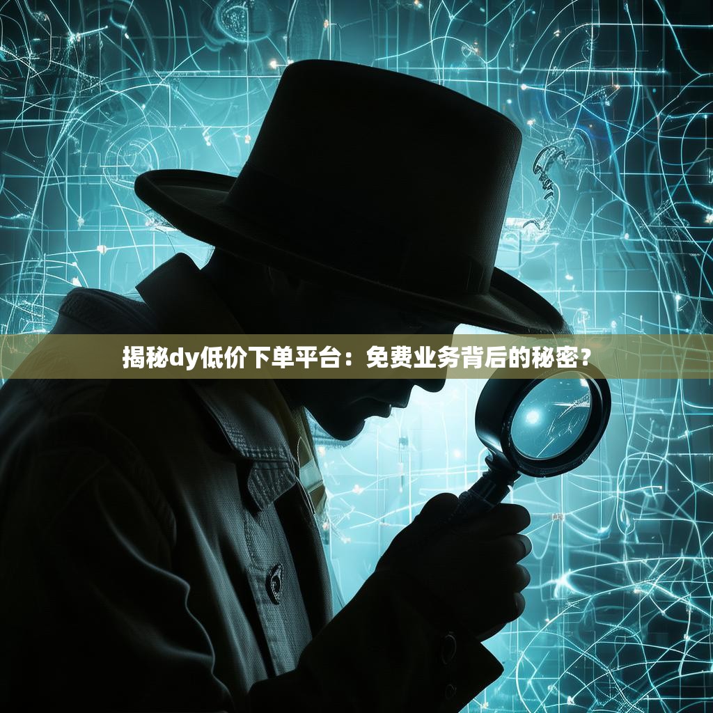 揭秘dy低价下单平台：免费业务背后的秘密？