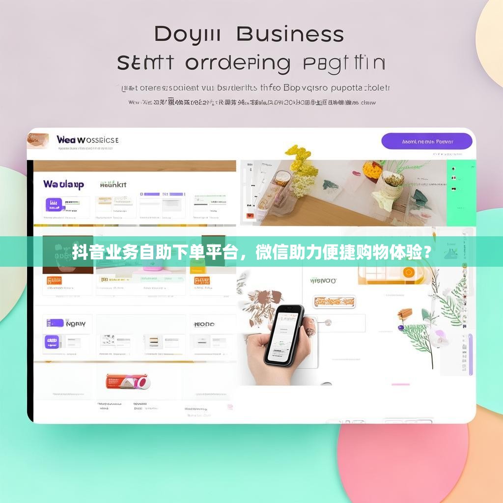 抖音业务自助下单平台，微信助力便捷购物体验？