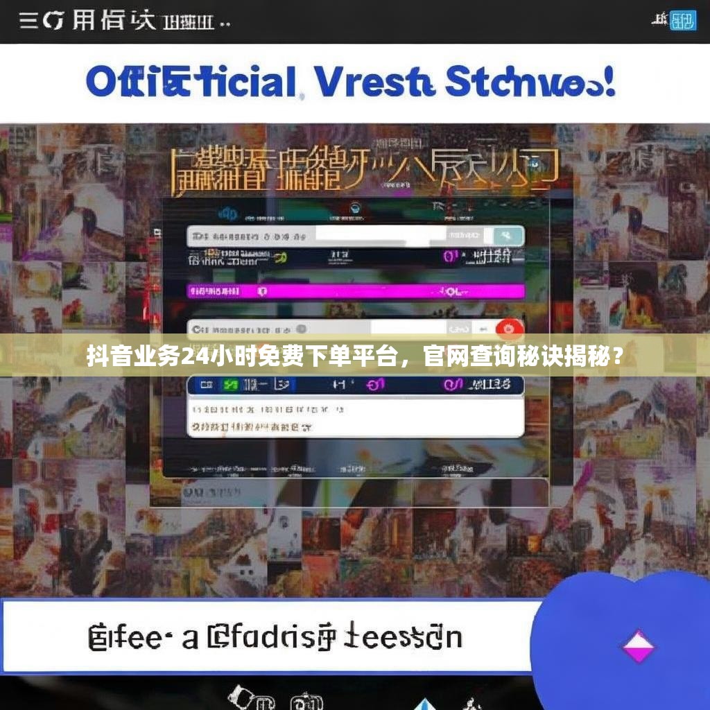 抖音业务24小时免费下单平台，官网查询秘诀揭秘？