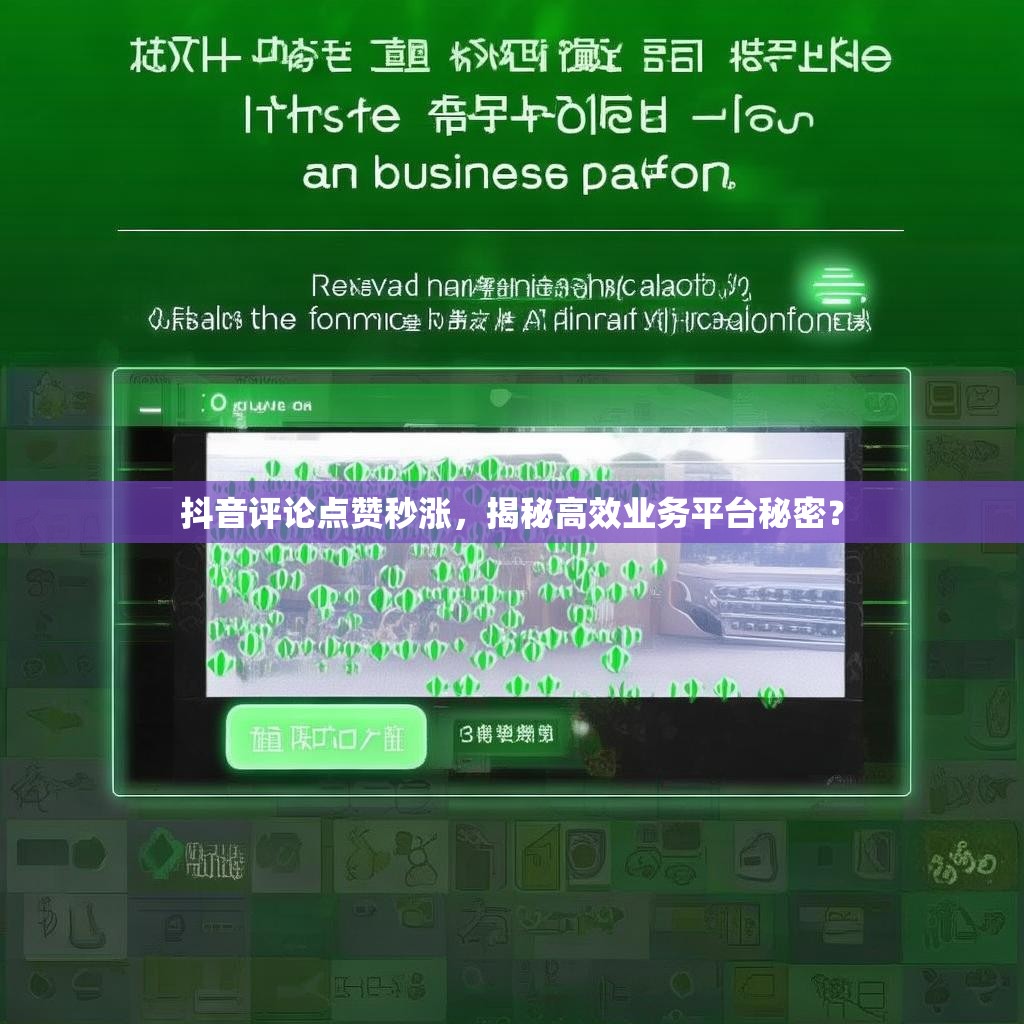 抖音评论点赞秒涨，揭秘高效业务平台秘密？