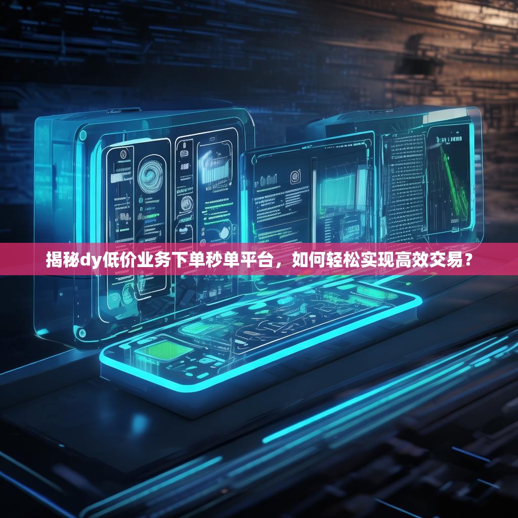 揭秘dy低价业务下单秒单平台，如何轻松实现高效交易？