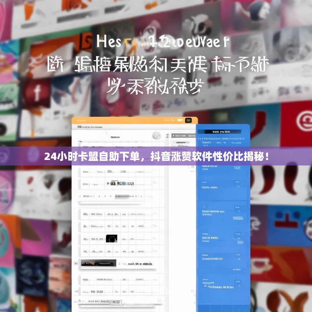 24小时卡盟自助下单，抖音涨赞软件性价比揭秘！