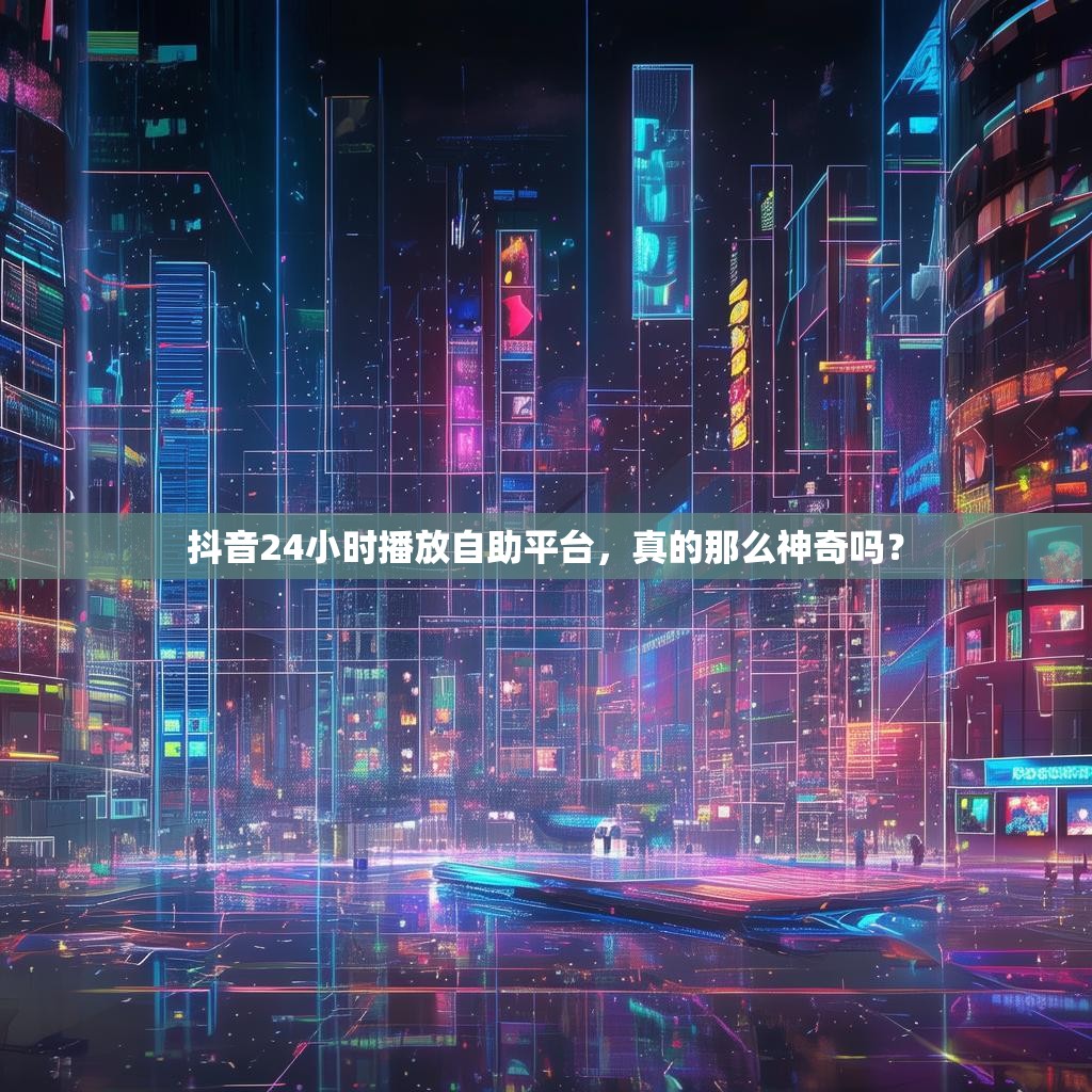 抖音24小时播放自助平台，真的那么神奇吗？